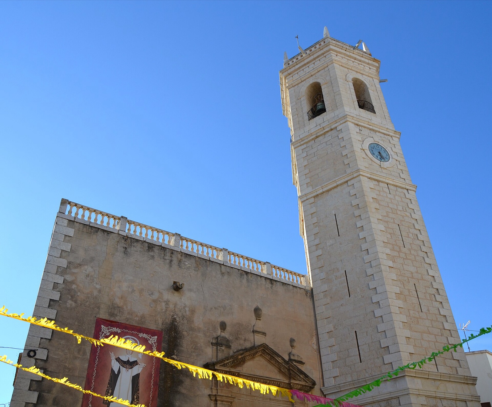 De historische kerk Santa Caterina in Teulada